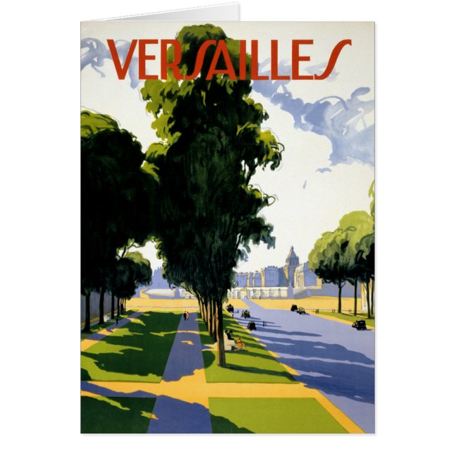 Versailles Vintage Travel Poster teruggezet (Voorkant)