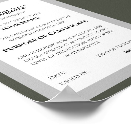 Versatile Achievement Certificate Template Poster (Hoek)