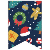 Versatile Four-Design Christmas Party Bunting Vlaggetjes (Derde vlag)