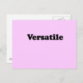 VERSATILE T-SHIRT BRIEFKAART (Voorkant / Achterkant)