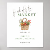 Versch fris van de Markt welkom bij Bruidsdouche Poster (Voorkant)