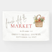 Versch fris van de markt Welkom Bruidsfeest Spandoek (Horizontaal)