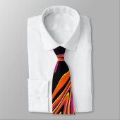 Verscheept in zwart, roze, Sinaasappel en geel Stropdas (Gebonden)