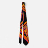 Verscheept in zwart, roze, Sinaasappel en geel Stropdas (Achterkant)