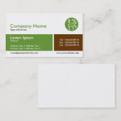 Verscheidene band - groen en bruin visitekaartje (Voorkant / Achterkant)