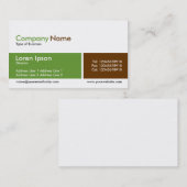 Verscheidene band - groen en bruin visitekaartje (Voorkant / Achterkant)