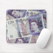 Verscheidene Bills New British0 Pounds Money Muismat (Met muis)