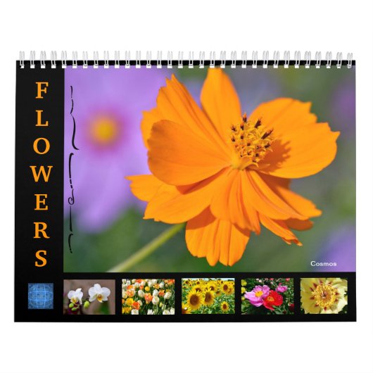 Verscheidene bloemen 12-maandenkalender kalender (Hoes)