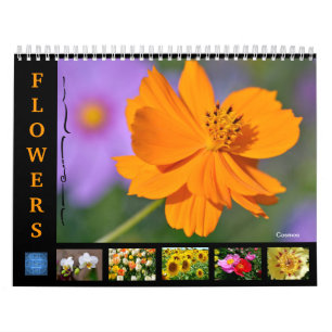 Verscheidene bloemen 12-maandenkalender kalender