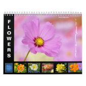 Verscheidene bloemen 12-maandenkalender kalender (Hoes)