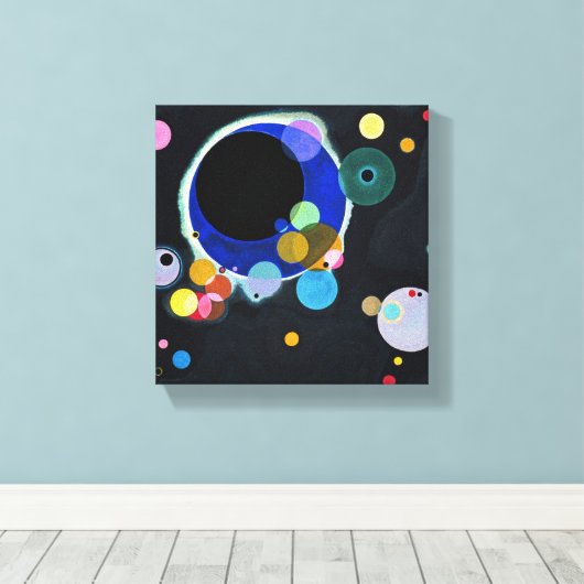 Verscheidene cirkels canvas afdruk (Insitu (Houten vloer))