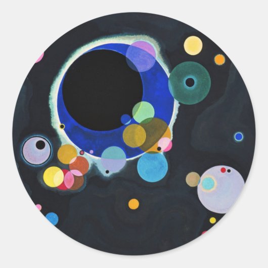 Verscheidene cirkels ronde sticker (Voorkant)