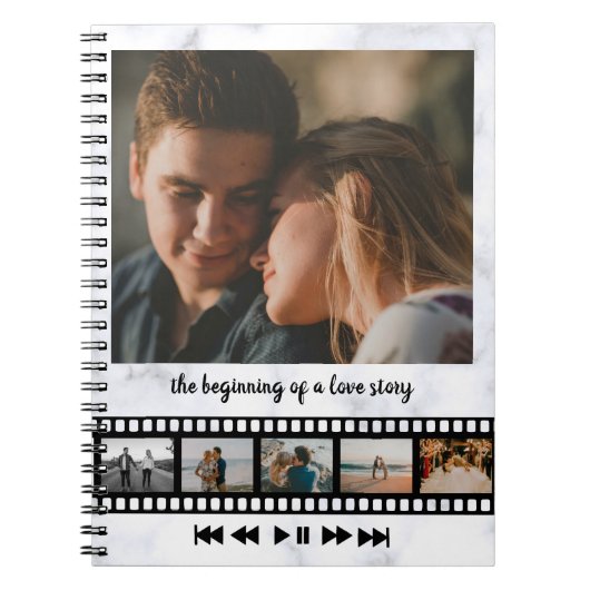 Verscheidene Foto's Collage Inspirerend Newly Weds Notitieboek (Voorkant)