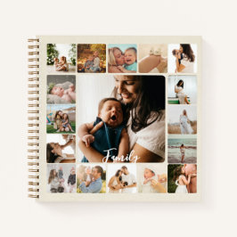 Verscheidene Foto's Collage Simple Lijst Family Di Notitieboek