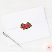 Verscheidene Rode Geraniums Ronde Sticker (Envelop)