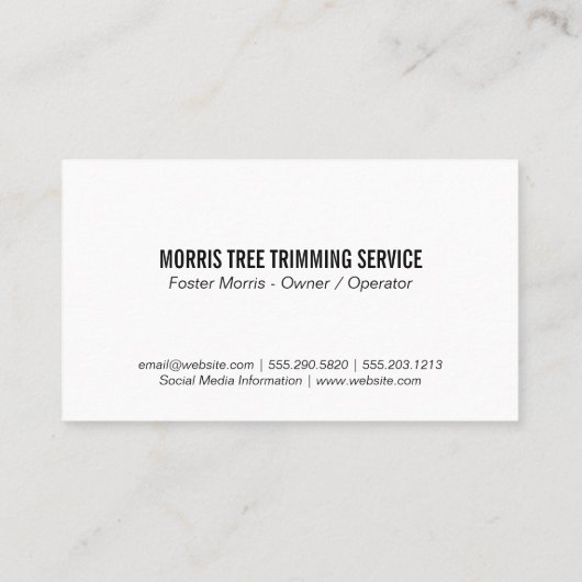 Verscheidenheid aan bomen | Landschapsarchitectuur Visitekaartje (Achterkant)