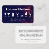 Verscheidenheid aan cocktailbrillen | bar visitekaartje (Voorkant / Achterkant)