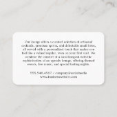 Verscheidenheid aan cocktailbrillen | bar visitekaartje (Achterkant)