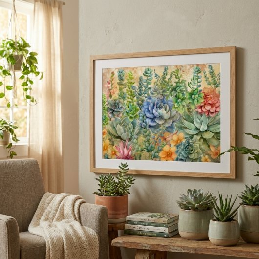 Verscheidenheid aan Vetplanten Poster