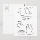 Verscheidenheid angst bij gezelschapsvogels briefkaart (Voorkant / Achterkant)