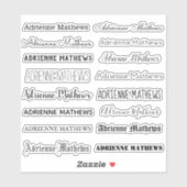 VERSCHEIDENHEID Gepersonaliseerde naamlabelsticker Sticker (Vel)