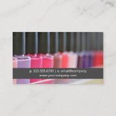 Verscheidenheid Kleurrijke Nagellak Flessen | Mani Visitekaartje (Achterkant)