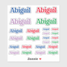 Verscheidenheid van Grootte van de Naam Abigail