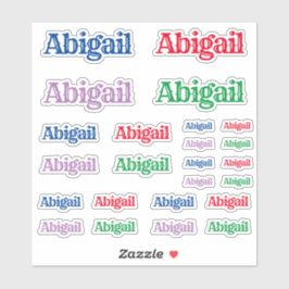 Verscheidenheid van Grootte van de Naam Abigail Sticker