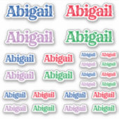 Verscheidenheid van Grootte van de Naam Abigail Sticker (Voorkant)