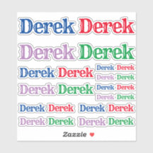 Verscheidenheid van Grootte van de Naam Derek