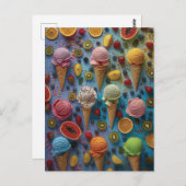 Verscheidenheid van ijssmaken briefkaart (Voorkant / Achterkant)