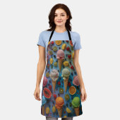 Verscheidenheid van ijssmaken schort (Gedragen)