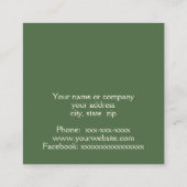 Verscheidenheid van kruiden planten vierkante visitekaartje (Achterkant)