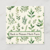 Verscheidenheid van kruiden planten vierkante visitekaartje (Voorkant)