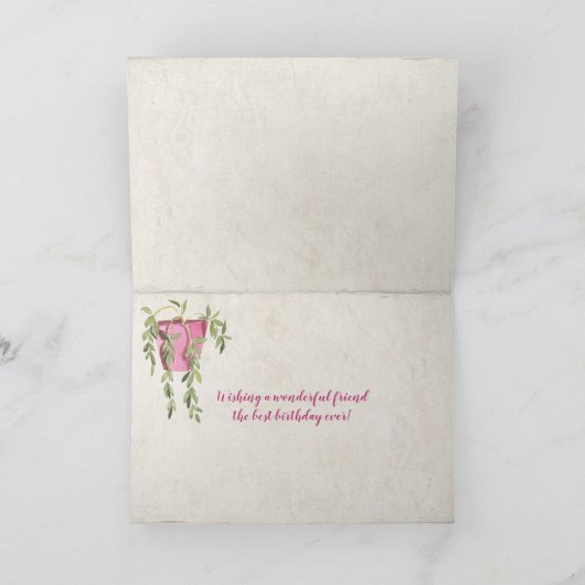 Verscheidenheid van potten planten waterverf Verja Kaart (Binnen)