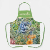 Verscheidenheid van vetplanten gepersonaliseerd schort (Voorkant)