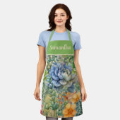 Verscheidenheid van vetplanten gepersonaliseerd schort (Gedragen)