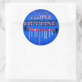 Verscheur MAGA's propaganda Ronde Sticker (Tas)