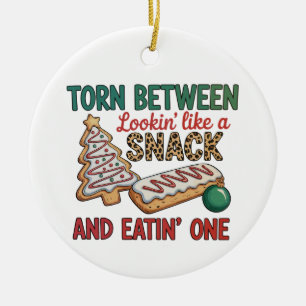 Verscheurd tussen eruit zien als een snack en er e keramisch ornament