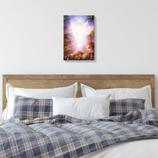 Verschijning, Angel Art Print op Canvas (Insitu (Slaapkamer))