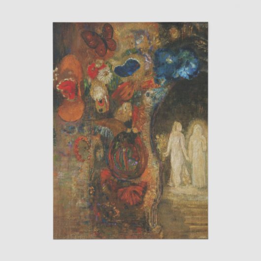 Verschijning door Odilon Redon Tissuepapier (Voorkant)