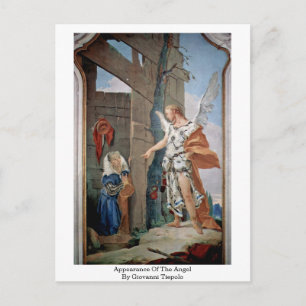 verschijning van de engel door Giovanni Tiepolo Briefkaart