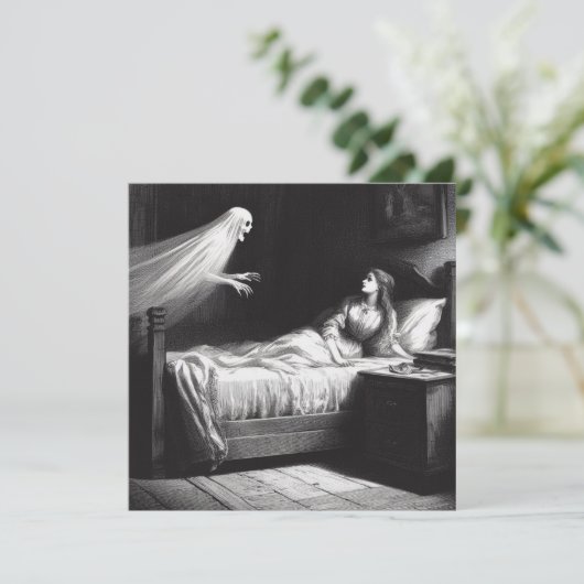 Verschijning van een geest aan een slaper Antieke  Kaart (Staand voorkant)