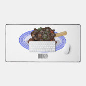 Verschijnte afbeelding van de cartoon van de bureaumat (Keyboard & Muis)