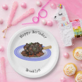 Verschijnte afbeelding van de cartoon van de  papieren bordje (Feest)