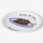 Verschijnte afbeelding van de cartoon van de  papieren bordje (Gekanteld)