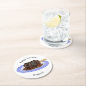 Verschijnte afbeelding van de cartoon van de  ronde kartonnen onderzetter (Insitu)