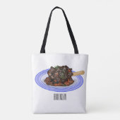Verschijnte afbeelding van de cartoon van de  tote bag (Achterkant)