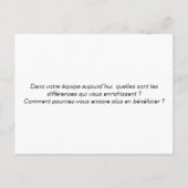 "Verschil en prestaties"-coachingkaart Briefkaart (Achterkant)