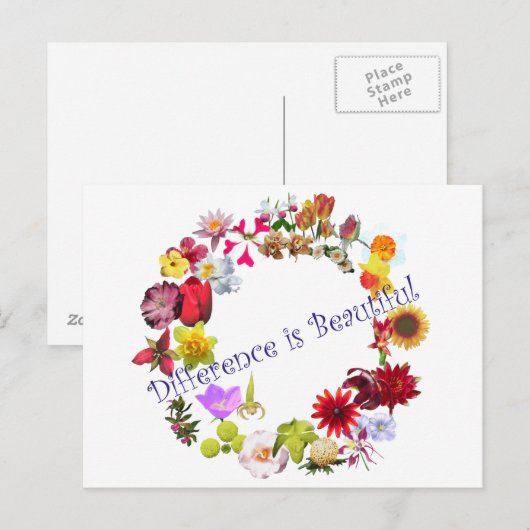 Verschil is mooi briefkaart (Voorkant / Achterkant)